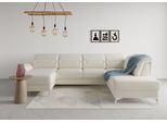Wohnlandschaft SIT & MORE "Sinatra U-Form", beige (creme), B:326cm H:85cm T:220cm, 98% Polyester, 2% Polyamid, Sofas, Wohnlandschaft, optional mit Kopfteilverstellung und Armteilfunktion etc.