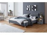 Polsterbett, schwarz (charcoal), B:210cm H:98cm L:210cm, Bezug Bett: 100% Polyester;Bonnell-Federkernmatratze: 51% Polypropylen, 39% Polyester, 10% Baumwolle;Kaltschaummatratze: 100% Polyester, Bezug abnehm- und waschbar bis 60C, WESTFALIA SCHLAFKOMFORT, Betten, Polsterbett