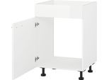 Spülenschrank KOCHSTATION "KS-Scafa", weiß (weiß hochglanz), B:50cm H:75cm T:56cm, Schränke, Spülenschrank, in verschiedenen Breiten, wahlweise Türanschlag rechts oder links
