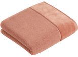 Handtuch VOSSEN "Pure", rot (rot wood), B:50cm L:100cm, Webfrottier, Obermaterial: 100% Baumwolle, Handtücher, Handtuch, Baumwolle & VEGAN, mit eleganter Veloursbordüre, Topseller