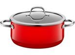 Bratentopf SILIT "Passion red", rot, H:10,5cm Ø:24cm, Töpfe, Bratentopf, Made in Germany