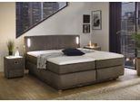 Boxspringbett JOCKENHÖFER GRUPPE "Kati erhältlich in der Größe 180x200cm", braun (braun 415, 08), B:191cm L:215cm, Bezug Bett: Mictrofaser (100% Polyester);Topper und Matratzenspiegel: 100% Polyester, Komplettbetten, Boxspringbett, mit Topper, Bettkasten und höhenvariablen Kopfteil (96 cm - 108 cm)
