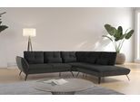Ecksofa OTTO HOME "Mikado L-Form", grau (charcoal), B:297cm H:88cm T:245cm, 100% Polyester, Sofas, Ecksofa, inkl. Sitztiefenverstellung und Armteilverstellung