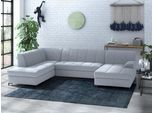 Wohnlandschaft HOME AFFAIRE "Balme, moderne Formensprache, zeitloses Design, U-Form", grau, B:297cm H:75cm T:195cm, 95% Polyester, 5% Nylon, Sofas, Wohnlandschaft, Inkl. Zierkissen, wahlweise mit Bettfunktion