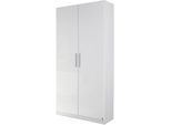 Schuhschrank RAUCH "Garderobenschrank Drehtürenschrank Kleiderschrank Schrank MINOSA", weiß (alpinweiß, hochglanz weiß), B:91cm H:197cm T:41cm, Holzwerkstoff, Schränke, Schuhschrank, Breite 91 cm mit 6 Schuhablageböden MADE IN GERMANY
