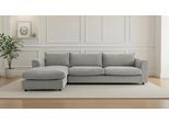Ecksofa "Avelina", grau, B:297cm H:77cm T:186cm, 100% Polyester, LEGER HOME BY LENA GERCKE, Sofas, Ecksofa, Breite 297 cm, in Cord- und Chenille- Stoff, Rückenkissen mit Federn