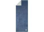 Saunatuch EGERIA "BEN", blau (blau rock), B:75cm L:200cm, Frottier, Obermaterial: 100% Baumwolle, Handtücher, Saunatuch, 75x200 cm Doubleface