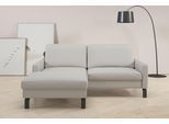 Ecksofa HOME AFFAIRE "Lecce, L-Form, Federkernpolsterung, Breite 194 cm", pearl, B:194cm H:86cm T:164cm, 100% Leder, Sofas, Ecksofa, inkl. saugroboterfreundliche Höhe & schmale Armlehnen