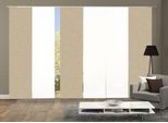 Schiebegardine HOME WOHNIDEEN "PIVE 6er SET" Gr. 1, beige (sand), B:60cm H:245cm, Polyester, Gardinen, Schiebegardine, Schiebevorhang Digidruck 6er Set PIVE