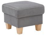 Hocker HOME AFFAIRE "Soleo", grau (steel), B:60cm H:47cm T:60cm, Luxus-Microfaser ALTARA NUBUCK (100% Polyester);Struktur (100% Polyester);Luxus-Microfaser Lederoptik (100% Polyester), Hocker, Hocker, passend zum "Solea"-Ecksofa