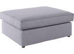 Polsterhocker OTTO HOME "Florid", grau (hellgrau), B:100cm H:43cm T:80cm, Baumwollmix (60% Baumwolle/40% Leinen);Struktur fein (100% Polyester);Samtoptik (100% Polyester), Hocker, Polsterhocker, einzeln stellbar oder als Teil eines Modulsofas, auch in Cord