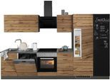 Küchenzeile KOCHSTATION "KS-Trier", grau (küche: grau, korpus: grafit, arbeitsplatte: anthrazit), B:330cm T:60cm, Komplettküchen-Sets, Küchenzeile, ohne E-Geräte, Breite 330 cm