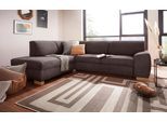 Ecksofa DOMO COLLECTION "Incanto kubische Formensprache, komfortabel, L-Form", braun (espresso), B:260cm H:81cm T:195cm, Sofas, Ecksofa, wahlweise mit Bettfunktion