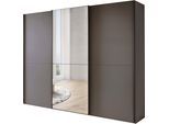 Schwebetürenschrank WIEMANN "Phoenix, Made in Germany, modernes Design, Highlight, Blickfang", havanna, dekor, B:295cm H:236cm T:67cm, Schränke, Schwebetürenschrank, maximaler Staurraum, inkl.Einlegeböden, Wäscheböden u. Dämpfer
