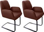 Freischwinger W.SCHILLIG "ole", braun (tobacco z69, schwarz pulverbeschichtet), B:63cm H:90cm T:64cm, Longlife Xtra-Leder Z69: Das feinnarbige, gedeckte Softleder Z69 besticht durch seine außergewöhnliche Weichheit im trendigen »Vintage-Look«, Hautstärke 0, 9 - 1, 1 mm;Longlife Xtra-Leder Z79: Das Z79 gehört zu der Familie der Anilin-Touch-Leder, die durch ihren besonders angenehmen Griff überzeug