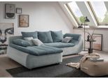 Ecksofa HOME AFFAIRE "Imola, bequem, aktuelle Steppung im Sitz, L-Form, Breite 270cm", blau (aqua, petrol), B:270cm H:90cm T:170cm, Microfaser PRIMABELLE (100% Polyester) / Struktur (82% Polyester, 9% Viscose, 7% Baumwolle, 2% Nylon);Kunstleder SOFTLUX / Struktur (82% Polyester, 9% Viscose, 7% Baumwolle, 2% Nylon);Cord (93% Polyester, 7% Polyamid), Sofas, Ecksofa, wahlweise mit Bettfunktion