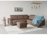 Ecksofa SIT & MORE "Sinatra L-Form", braun (espresso), B:251cm H:85cm T:231cm, 98% Polyester, 2% Polyamid, Sofas, Ecksofa, optional mit Kopfteilverstellung und Armteilfunktion