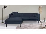 Ecksofa HOME AFFAIRE "Lillibeth L-Form Designsofa, Maße B/T/H: 240/173/83 cm", blau (nachtblau), B:240cm H:83cm T:173cm, 100% Polyester, Sofas, Ecksofa, Zierkissen als Wendekissen, in Samtoptik oder Cord