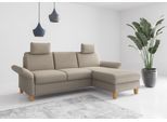 Ecksofa HOME AFFAIRE "Rochelle, L-Form", grau (taupe), B:251cm H:90cm T:164cm, 95% Polyester 5% Polyamid, Sofas, Ecksofa, wahlweise mit Armteilverstellung, Bettfunktion und Bettkasten