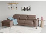 Ecksofa SIT & MORE "Sinatra L-Form", braun (espresso), B:258cm H:85cm T:170cm, 98% Polyester, 2% Polyamid, Sofas, Ecksofa, mit Recamiere, optional mit Kopfteilverstellung und Armteilfunktion