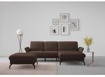 Ecksofa SIT & MORE "Fashion L-Form", braun (dunkelbraun), B:253cm H:84cm T:165cm, Sofas, Ecksofa, wahlweise mit Kopfteilverstellung und Vorziehsitz, motorisch