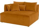 Ottomane OTTO HOME "Nöre", gold (goldfarben), B:138cm H:86cm T:128cm, 100% Polyester, Sofas, Ottomane, kurzes Lounge-Modul - zum Zusammenstellen, Breite 138 cm, Tiefe 128 cm