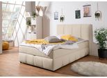 Boxbett OTTO HOME "Hartley inkl. Bettkasten und Topper, auch in Überlänge erhältlich", beige, B:132cm L:210cm, Komplettbetten, Boxbett, wahlweise mit Bonnell- oder TTFK-Matratze in H2, H3 o. H4 erhältlich