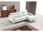 Ecksofa EGOITALIANO "Matt, erstklassiger Sitzkomfort, aufwendige Detailverarbeitung, L-Form", weiß, B:247cm H:100cm, Leder »BULL« (echtes Rindsleder). Geschliffenes, pigmentiertes und behandeltes Rindsleder mit einer Dicke von 1, 3-1, 5 mm. Dieses Leder zeigt eine ziemlich weiche Hand mit einem halb undurchsichtigen Aussehen. Es handelt sich um ein geschütztes Leder. Eine leichte Deckschicht schüt