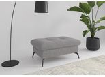 Polsterhocker SIT & MORE "Amica", grau (hellgrau), B:102cm H:47cm T:69cm, 100% Polyester, Hocker, Polsterhocker, mit Stauraum