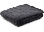 Wohndecke GÖZZE "FRANKA Jacquarddecke", anthrazit, B:150cm L:200cm, Mircofaser, Wohndecken, Wohndecke, im modernen Design, aus 100 % Polyester Mikrofaser, rundum gesäumt