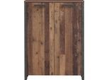 Kommode FORTE "Clif", grau (old – wood vintage, betonoptik dunkelgrau), B:86cm H:115cm T:41,6cm, Sideboards, Kommode, Aktenschrank im Industriestil, Breite 86 cm x Höhe 115 cm