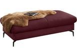 Polsterhocker W.SCHILLIG, rot (burgundy z69), B:141cm H:42cm T:70cm, Longlife Xtra-Leder Z69: Das feinnarbige, gedeckte Softleder Z69 besticht durch seine außergewöhnliche Weichheit im trendigen »Vintage-Look«, Hautstärke 0, 9 - 1, 1 mm, Hocker, Polsterhocker, Füße in Schwarz pulverbeschrichtet