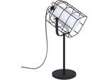 EGLO Tischleuchte "BITTAMS", schwarz, 1, H: 57cm, 1 Stk., Leuchten, schwarz / L27,5 x H57 x B26 cm / Kabelschalter / aus Stahl und Textil, Tischleuchte