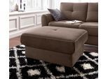 Hocker SIT & MORE "Varese", braun (schoko), B:77cm H:49cm T:67cm, Flachgewebe (95% Polyester, 5% Polyamid);Luxus-Microfaser ALTARA NUBUCK (100% Polyester);Struktur fein (100% Polyester), Hocker, Hocker