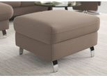 Stauraumhocker SIT & MORE "Grenoble", grau (taupe), B:66cm H:48cm T:76cm, Hocker, Stauraumhocker, mit Stauraum und satinierten Füßen