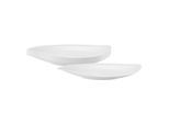 Schale VILLEROY & BOCH "Schalen flach New Cottage Special Serve Salad 600 ml 6er Set weiß", weiß, Schüsseln, Schale