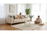 3-Sitzer OTTO HOME "Oland Skandi, weicher Chenille-Stoff", beige, B:224cm H:85cm T:83cm, 100% Polyester, Sofas, 3-Sitzer, 224 cm, Wellenunterfederung, Skandi-Design, Massivholzfüße
