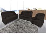 Polstergarnitur SIT & MORE "Basel", schwarz, Luxus-Microfaser ALTARA NUBUCK, Sitzmöbel-Sets, Polstergarnitur, Set, bestehend aus 3-Sitzer + 2-Sitzer + Sessel