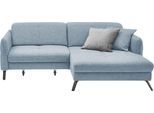 Ecksofa "SO 4400 V", blau (eisblau), B:259cm H:84cm T:167cm, 100% Polyester, SET ONE BY MUSTERRING, Sofas, Ecksofa, wahlweise mit motorischer Bettfunktion & Kopfverstellung, Fuß schwarz