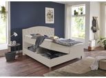 Boxbett HOME AFFAIRE "Piemont", braun (cremebraun), B:162cm L:212cm, Komplettbetten, Boxbett, mit Bettkasten und Topper