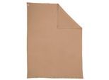 Wohndecke ESKIMO Gr. 1, braun (cognac), B:150cm L:200cm, 100% Wolle, Wohndecken, Wohndecke