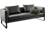 2,5-Sitzer 3C CANDY "Avola elegantes Leder Sofa mit tollem Sitzkomfort, bequem", grau (fango), B:184cm H:85cm T:100cm, Sofas, 2 5-Sitzer, tolle Details und hochwertige Verarbeitung