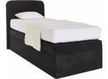Boxspringbett, schwarz, B:105cm L:212cm, Box und Kopfteil: Microvelours (100% Polyester) oder Kunstleder (Polyurethan);Bezug der Obermatratze: 100% Polyester, WESTFALIA SCHLAFKOMFORT, Komplettbetten, Boxspringbett, wahlweise mit Bettkasten