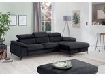 Ecksofa COTTA "Kitty L-Form, B: 242 cm", grau (lava), B:244cm H:72cm T:166cm, Microfaser (100% Polyester);Flachgewebe (100% Polyester), Sofas, Ecksofa, mit Kopfteilverstellung, optional Bettfunktion & Bettkasten