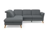 Ecksofa SIT & MORE "Romero L-Form", grau (dunkelgrau), B:250cm H:91cm T:220cm, 100% Polyester, Sofas, Ecksofa, wahlweise mit oder ohne TV-Funktion, Bettfunktion, Bettkasten
