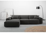 Ecksofa HOME AFFAIRE "Glimminge auch in Breitcord, Feincord, Bouclé + Easy care-Bezug", grau (anthrazit), B:294cm H:71cm T:191cm, 100% Polyester, Sofas, Ecksofa, L-Form, Breite 294, Zierkissen