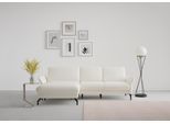 Ecksofa SIT & MORE "Fashion L-Form", beige (creme), B:253cm H:84cm T:165cm, Sofas, Ecksofa, wahlweise mit Kopfteilverstellung und Vorziehsitz, motorisch