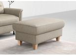 Stauraumhocker SIT & MORE "Farö", beige, B:92cm H:47cm T:61cm, Hocker, Stauraumhocker, mit Stauraum und Federkern und naturfarbenen Füßen