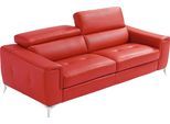 Schlafsofa EGOITALIANO "Francine Designsofa, Loungesofa mit Dauerschlaffunktion, Breite 233 cm", rot (kirschrot), B:233cm H:100cm T:106cm, Leder »BULL« (echtes Rindsleder). Geschliffenes, pigmentiertes und behandeltes Rindsleder mit einer Dicke von 1, 3-1, 5 mm. Dieses Leder zeigt eine ziemlich weiche Hand mit einem halb undurchsichtigen Aussehen. Es handelt sich um ein geschütztes Leder. Eine lei
