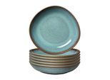 Schale "Schalen Lave ø 21 cm 6er Set", blau (glacé), LIKE. BY VILLEROY & BOCH, Schüsseln, Schale